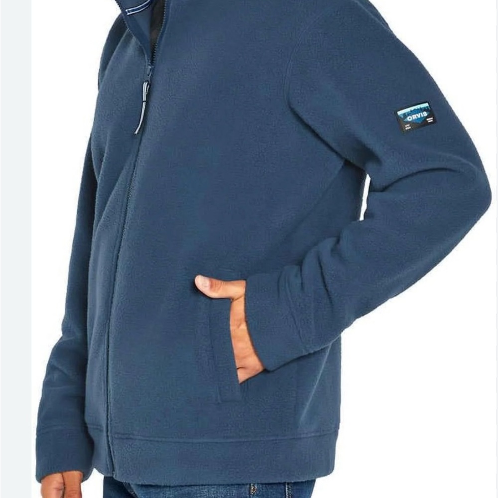 Orvis Navy Blue Fleece Jacket
